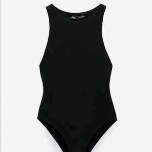 Zara Black Halterneck Bodysuit